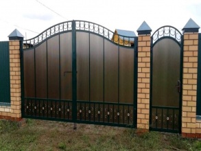 Кованые заборы с поликарбонатом 12 метров фото в Темрюке