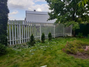 Забор из евроштакетника с забивными столбами 25 метров фото в Темрюке